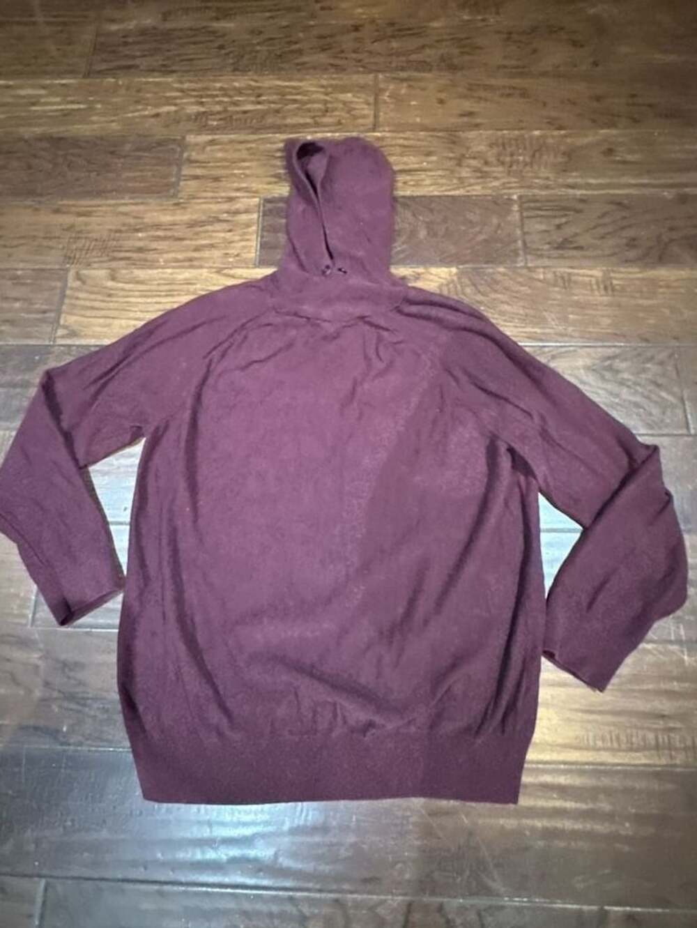 Frederik Anderson Copenhagen Hoodie Size XL Burgundy Cotton Knit Pullover